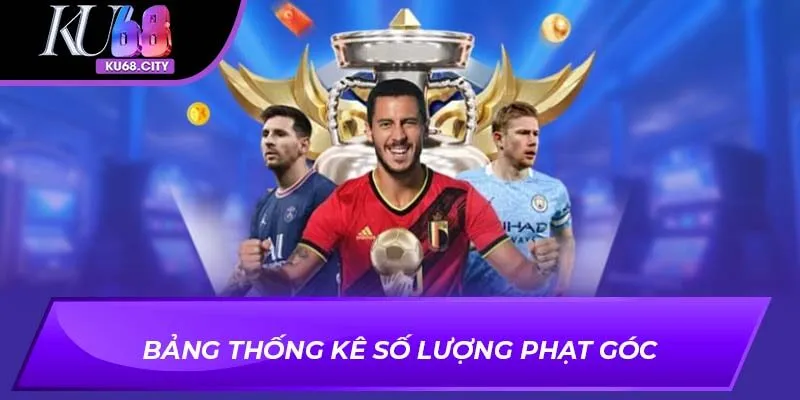 Bảng thống kê số lượng phạt góc